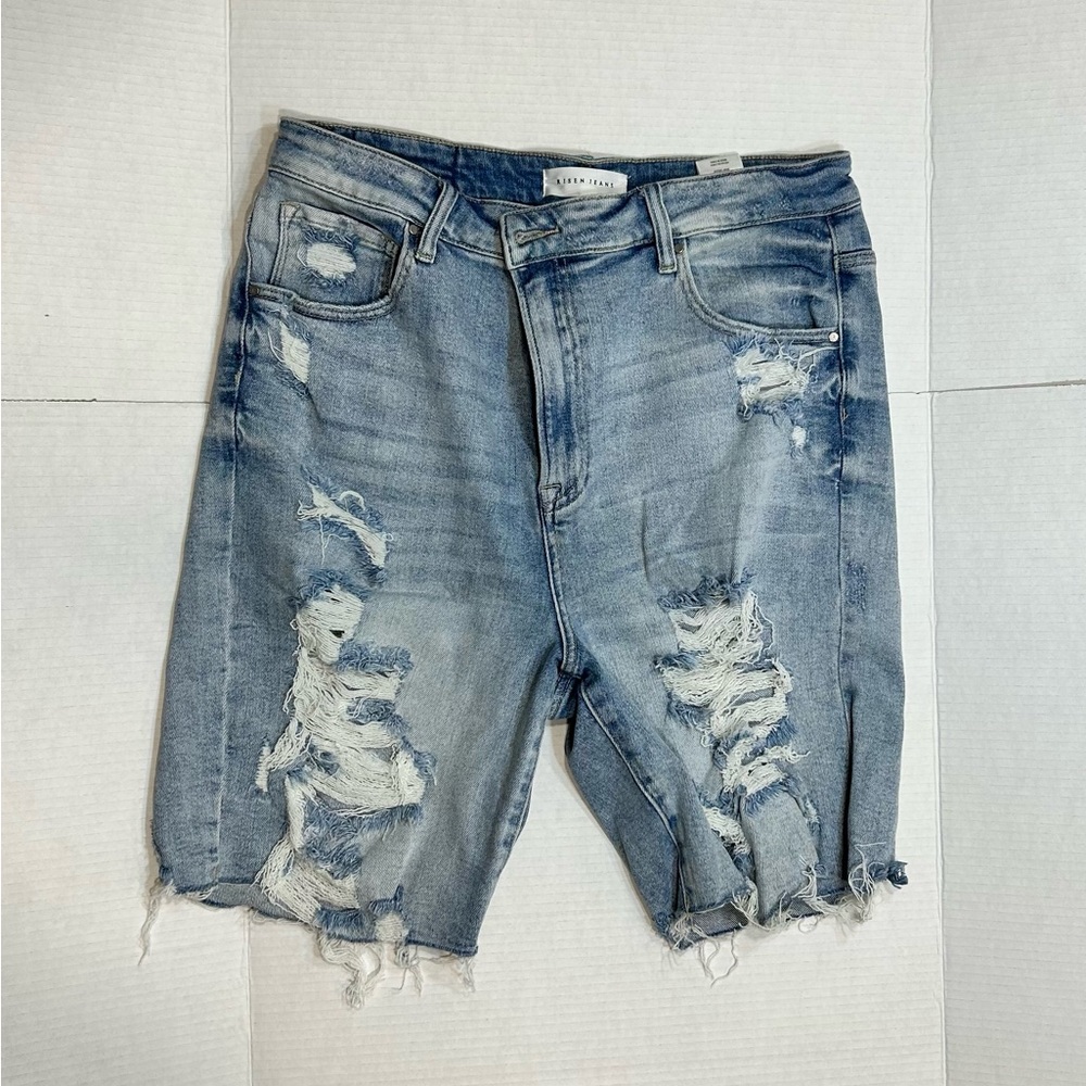 Distressed Denim Shorts